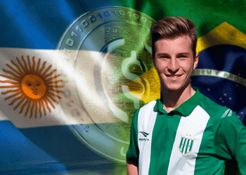 El traspaso del futbolista costeado con USDC podría ser una forma de estos equipos de eludir la crisis de Argentina. Composición por CriptoNoticias. Fuente: Twitter / gmstockstudio ; WavebreakMediaMicro ; Skórzewiak / stock.adobe.com.