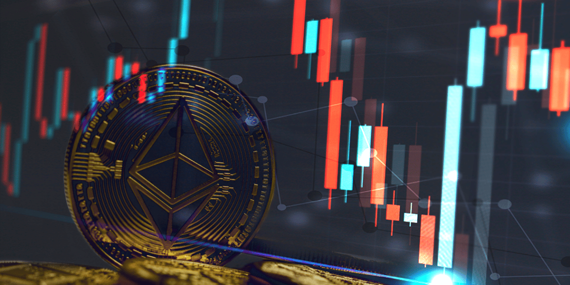 Actualmente el precio de ether, la criptomoneda de Ethereum, se encuentra por debajo de los usd 1.500