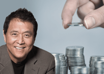 Robert Kiyosaki apuesta a los metales preciosos, de la misma forma que hace con bitcoin. Composición por CriptoNoticias. Fuente: Facebook / Konstantin Savusia / stock.adobe.com.