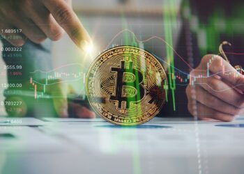 BItcoin con gráfico verde