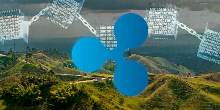 Títulos de tierras en Colombia son tokenizados sobre la blockchain de Ripple. Composición por CriptoNoticias. Fuente:  rafcha / stock.adobe.com ;  fotomek / stock.adobe.com ; Ripple.
