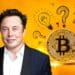 Elon Musk junto a Bitcoin.