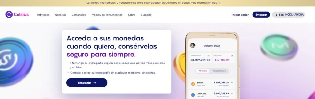 Usuarios de Celsius Network podrían retirar su dinero si prospera acuerdo con Nexo