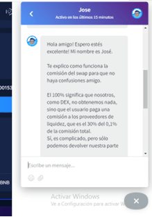 Nomiswap DEX, atención al cliente