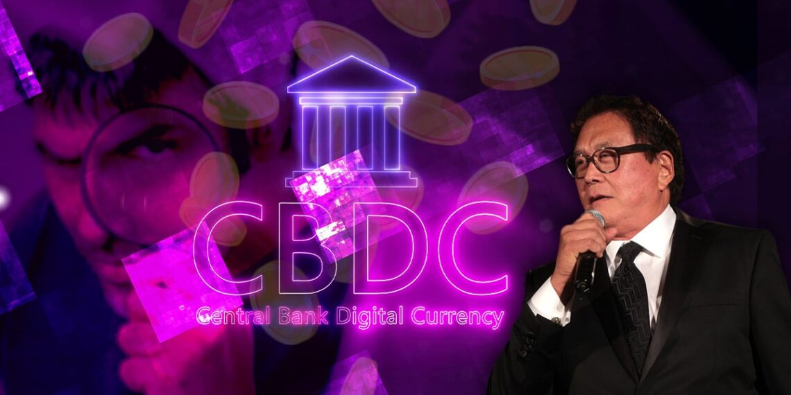 Robert Kiyosaki con fondo de CBDC y monedas