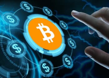 Bitcoin con signo de dólares representando stablesats