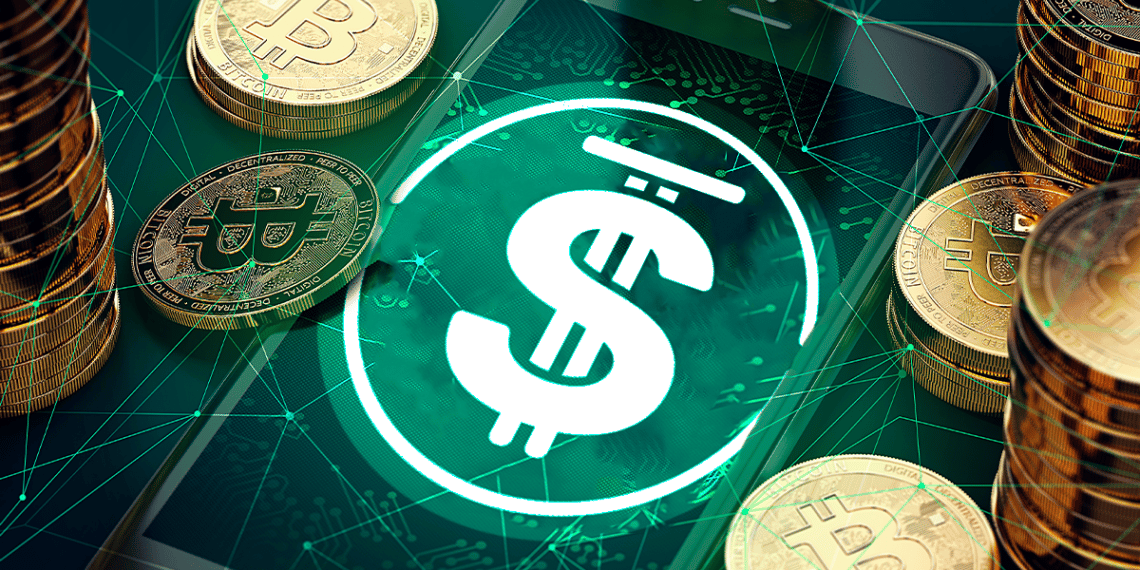 USDD (stablecoin de Terra) y pilas de bitcoin.