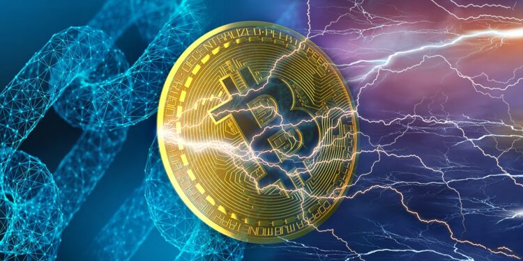 moneda de bitcoin ente blockchain y red de relampagos