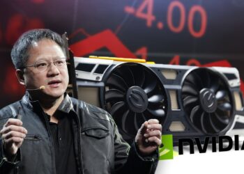 CEO de Nvidia junto a un minero GPU de Ethereum.