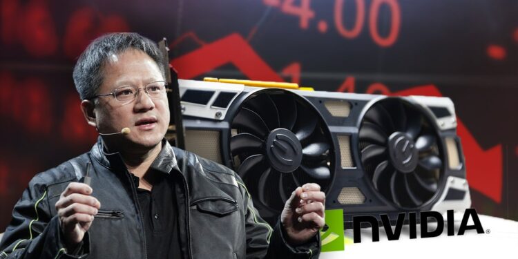 CEO de Nvidia junto a un minero GPU de Ethereum.