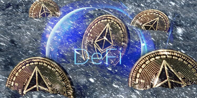 monedas de ethereum congeladas en interfaz de DeFi