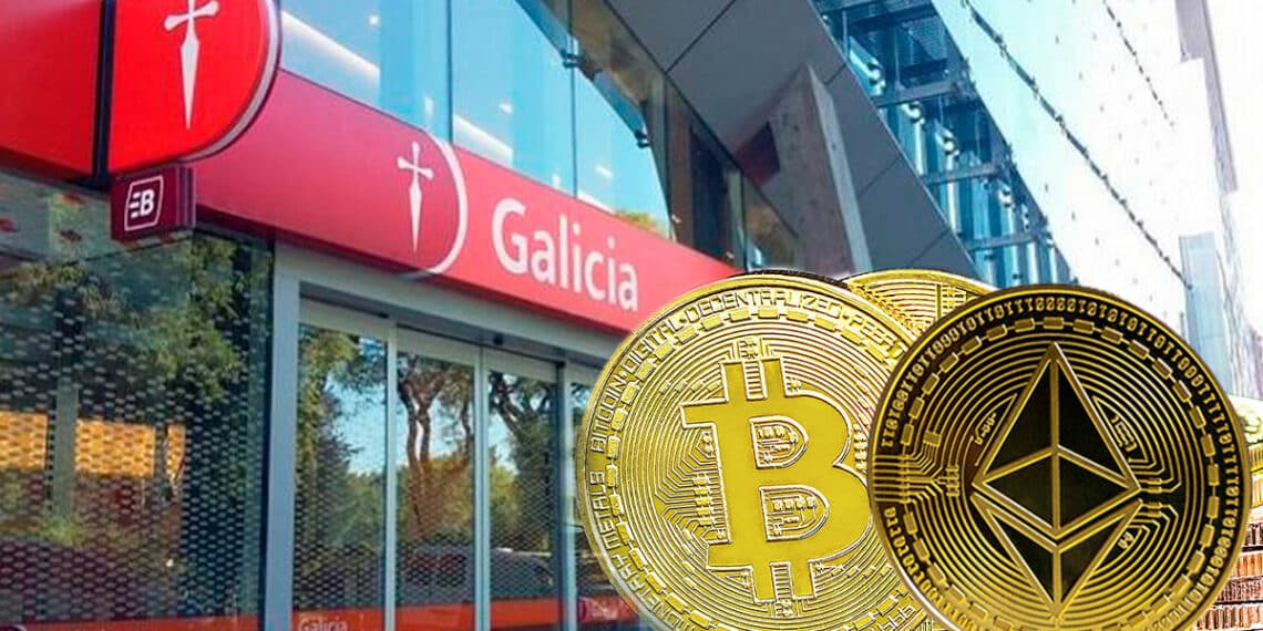 Bitcoin y Ethereum junto al Banco Galicia