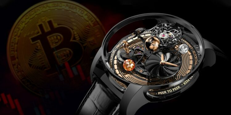 Reloj inspirado en Bitcoin.