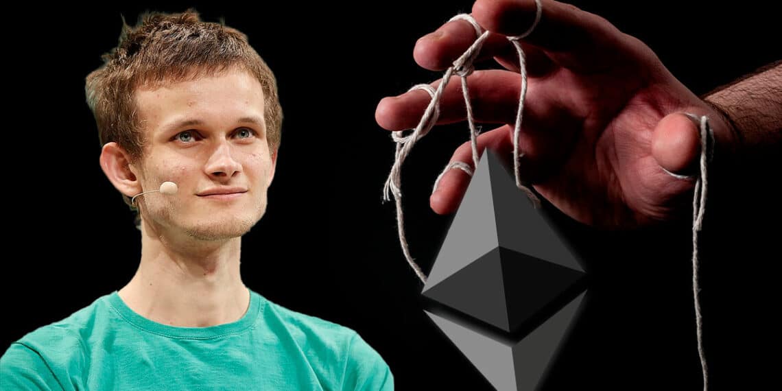 Vitalik Buterin junto a ethereum siendo controlado.