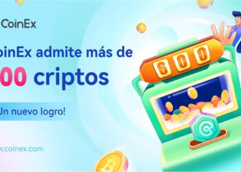 Pancarta promocional de las más de 600 criptomonedas de CoinEx