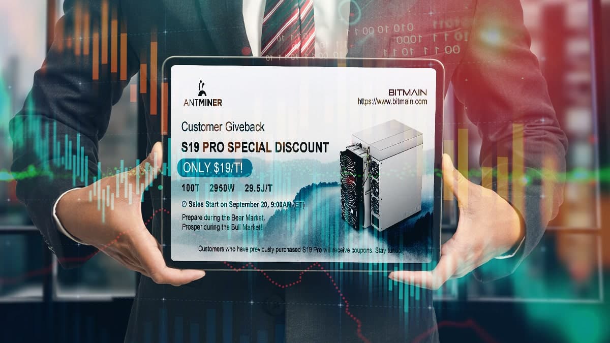 Bitmain rebaja mineros Antminer S19 Pro de Bitcoin a menos de USD 2.000