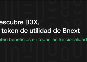 Pancarta promocional del lanzamiento del token B3X de Bnext.