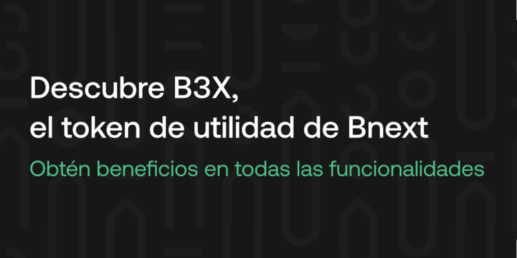 Pancarta promocional del lanzamiento del token B3X de Bnext.