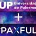 Logos de la Universidad de Palermo y del exchange Paxful.