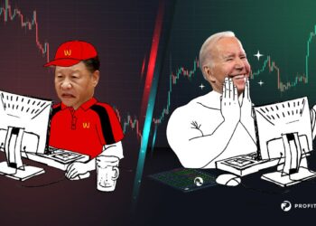 Dibujos animados con la cara de los presidentes de ESA y China