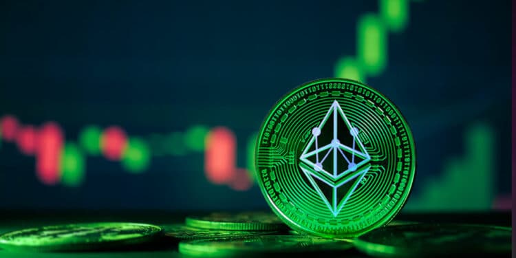 Ethereum Pow con gráfico verde