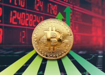 Datos en rojo representan el mercado y BTC tiene flechas verdes