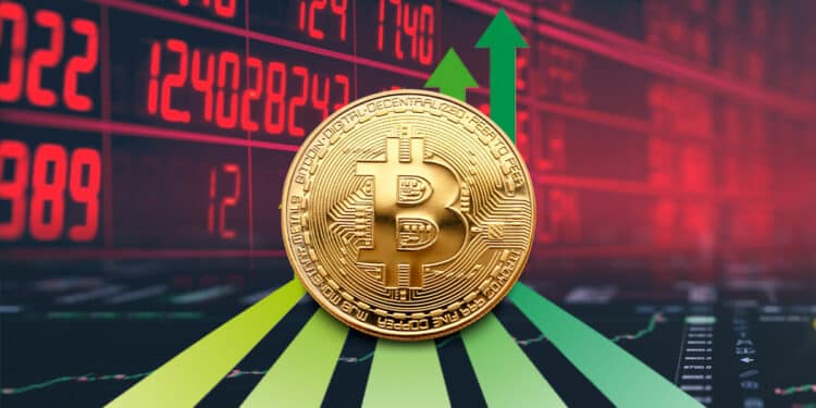 Datos en rojo representan el mercado y BTC tiene flechas verdes