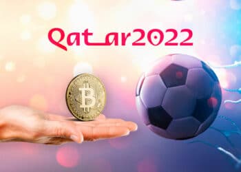 Logo de Qtar 2022 junto a un bitcoin.