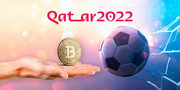 Logo de Qtar 2022 junto a un bitcoin.