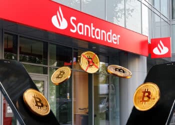 Banco Santander junto a exchange de bitcoin.