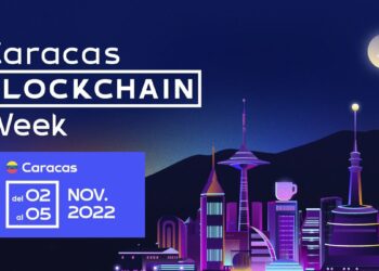 Pancarta promocional del Evento Caracas Blockchain Week