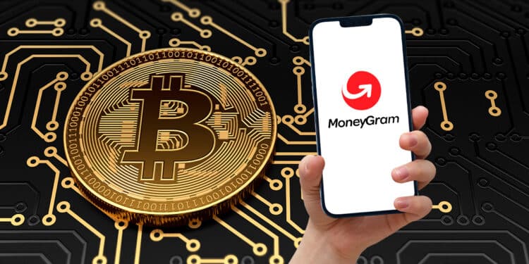 Bitcoin junto a aplicación de Moneygram.