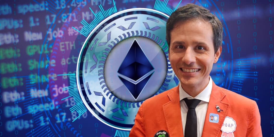 Patricio Worthalter junto a ethereum.