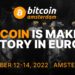 Pancarta promocional de la Conferencia Bitcoin Amsterdam 2022.