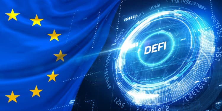 DEFI y bandera de Europa