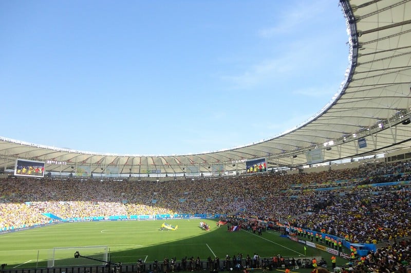 Estadio de fútbol Maracana en Brasil