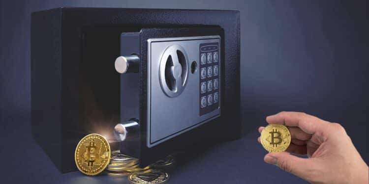 Caja fuerte con bitcoin.