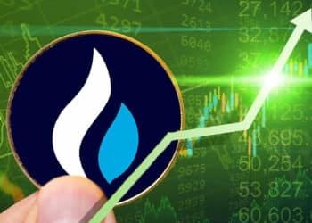 Token de huobi y gráfico verde en alza