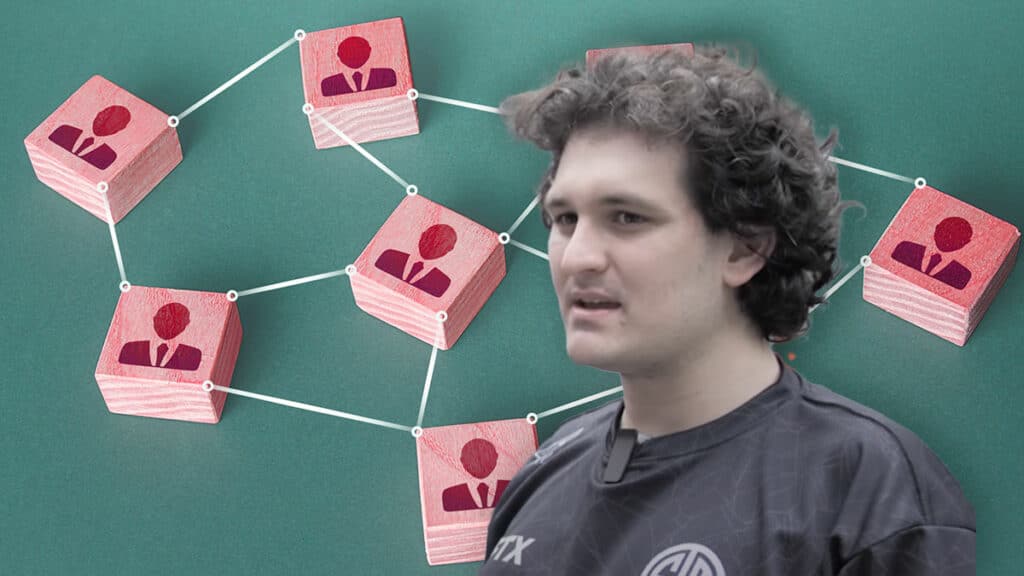 SBF y redes de personas en rojo