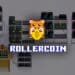 Logo de Rollecoin junto a mineros de bitcoin.