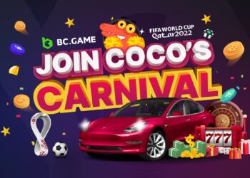 Pancarta promocional del concurso Coco's Carnival de BC.GAME.