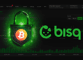 Logo e interfaz de Bisq junto a candado de seguridad.