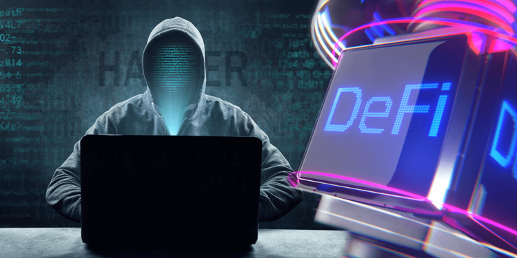 Hacker junto a DeFi.