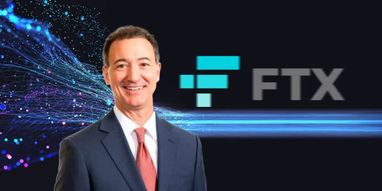 John Ray III y logo de FTX