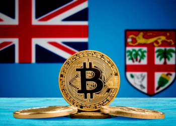 Bitcoin junto a bandera de Fiji.