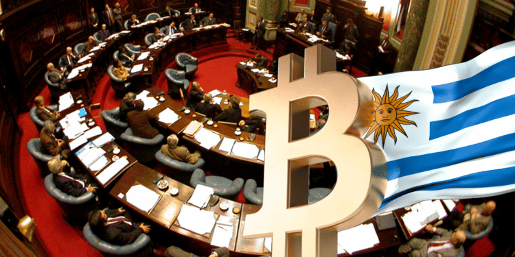 Senado de Uruguay junto a bitcoin.