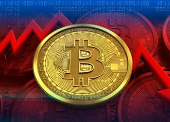 Bitcoin con gráfico en rojo