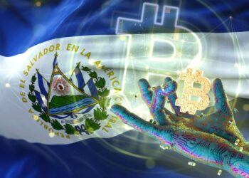 Bitcoin y la bandera de El Salvador.