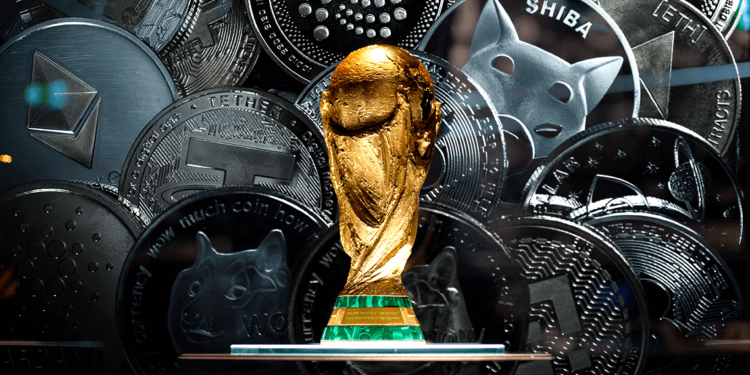 Copa Mundial de Futbol junto a altcoins.