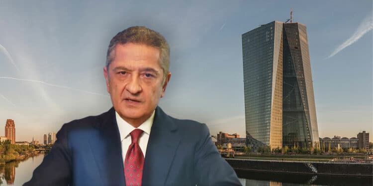 Fabio Panetta y BCE al fondo